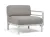 Element terminal Nardi Maximo, cadru alb Gesso, perne gri Lava Sunbrella