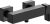 Baterie dus Duravit Manhattan, negru mat
