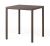 Masa exterior Nardi Piave 70, 69x69cm, h76cm, baza aluminiu, top HPL Materia, tabacco
