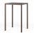 Masa inalta exterior Nardi Piave 70 High, 69x69cm, h107cm, baza aluminiu, top HPL Materia, tabacco
