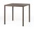 Masa exterior Nardi Piave 80, 79x79cm, h76cm, baza aluminiu, top HPL Materia, tabacco
