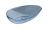 Lavoar oval tip bol Besco Neya 60x35cm, ResiCast, transparent, ventil click-clack crom, Blue Wave