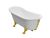 Cada retro freestanding Besco Olaya 160x68cm cu picioare aurii
