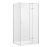 Cabina de dus Besco Pixa Chrome 90 P, 90x90cm, orientare dreapta, profile crom