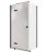 Cabina de dus Besco Pixa Black 100 L, 100x90cm, orientare stanga, profile negru mat