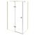 Cabina de dus Besco Pixa Gold 120 L, 120x80cm, orientare stanga, profile auriu