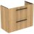 Dulap baza suspendat Ideal Standard i.life S cu doua sertare, 80cm, stejar natural