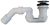 Sifon pentru cada fara preaplin Villeroy & Boch click-clack cu capac crom