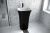 Lavoar free-standing Besco Assos Black & White 40x50x85cm, compozit mineral, negru
