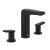 Baterie lavoar Villeroy & Boch Antao din 3 elemente, ventil click-clack, negru mat