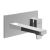 Baterie lavoar Villeroy & Boch Architectura Square de perete, ventil click-clack, necesita corp incastrat, crom