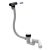 Sifon pentru cada Villeroy & Boch Loop & Friends, capac ventil alb mat si preaplin crom