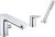 Baterie cada Duravit Wave din 3 elemente, montaj pe cada, crom