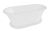 Cada ovala freestanding Besco Ziva 160x75cm, ventil click-clack cu top cleaning auriu, alb lucios