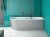 Cada de colt freestanding Besco Zoya Glam 170x80cm, orientare dreapta, argintiu