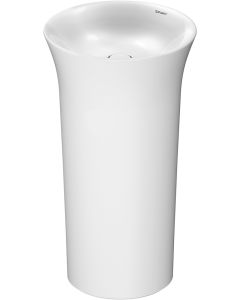 Lavoar freestanding Duravit White Tulip 50cm, fara orificiu baterie, fara preaplin, ventil ceramic, alb