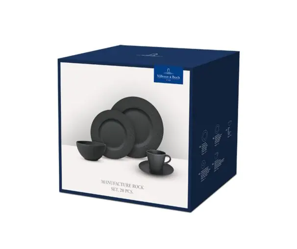 Set servire Villeroy & Boch Manufacture Rock, 20 piese