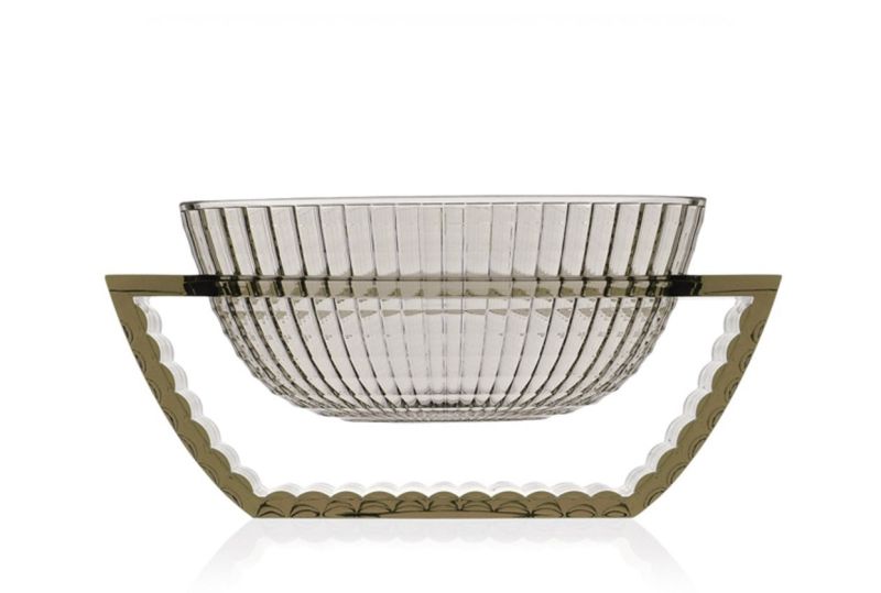 Bol decorativ Kartell U Shine design Eugeni Quitllet, 29x14cm, verde transparent