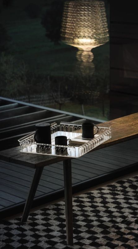 Tava Kartell Piazza design Fabio Novembre, 48x37cm, transparent