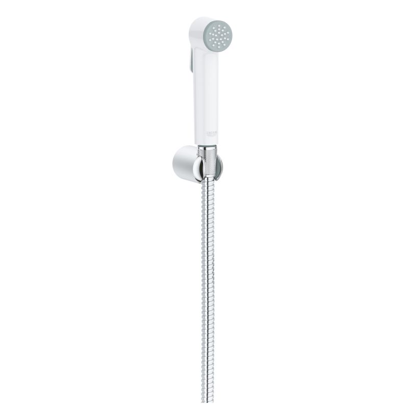 Set de dus igiena intima Grohe Tempesta-F Trigger Spray 30 cu agatatoare si furtun 125cm, 5.7 l/min, crom-alb