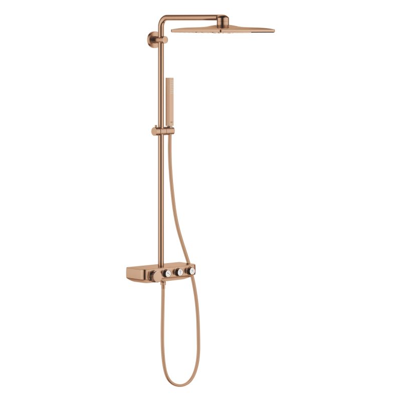 Coloana de dus Grohe Euphoria SmartControl System 310 Cube Duo cu baterie termostatata, brushed warm sunset