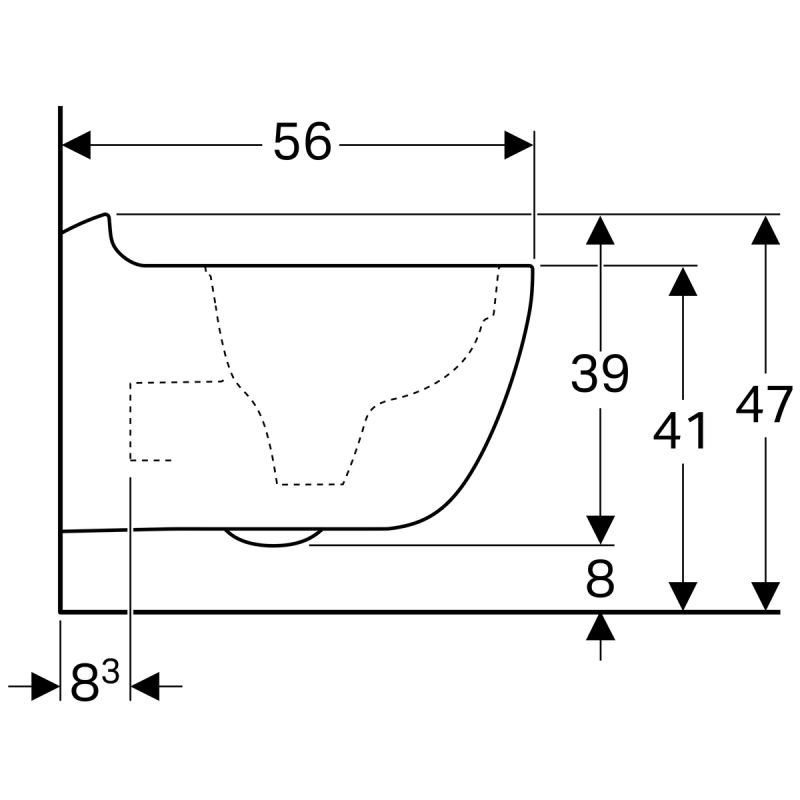 Set vas wc suspendat Geberit Citterio Rimfree 56cm, KeraTect si capac cu inchidere lenta, alb