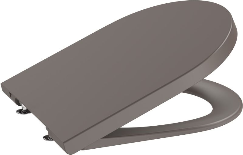 Capac wc Roca Inspira Round cu inchidere lenta si QuickRelease, cafea