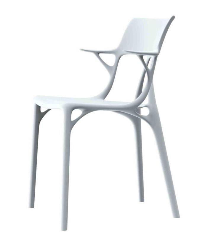 Scaun Kartell A.I. design Philippe Starck, alb