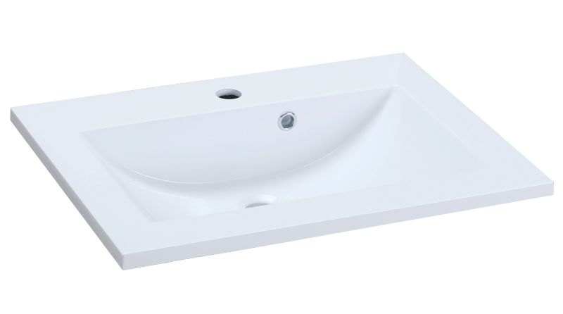 Set mobilier Sanotechnik Soho cu dulap baza suspedat si lavoar compozit 80x46cm, stejar natur