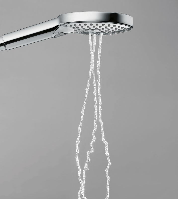 Para de dus Hansgrohe Raindance Select E 120 cu 3 jeturi, alb mat