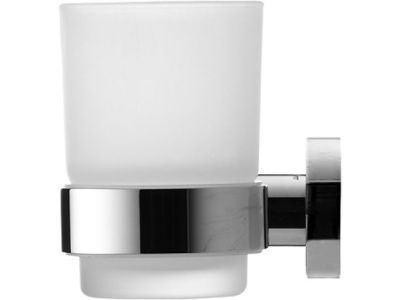 Pahar sticla cu suport Duravit D-Code, prindere pe stanga