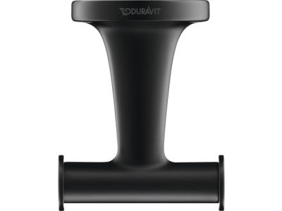 Cuier dublu Duravit Starck T, negru mat