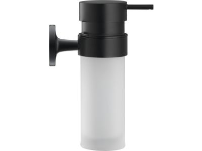 Dispenser sapun lichid Duravit Starck T, sticla mata, negru mat
