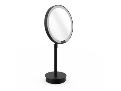 Oglinda cosmetica Decor Walther Just Look Plus SR x5, 21.5cm iluminare LED, operare acumulator, negru mat