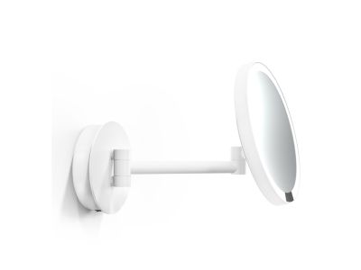 Oglinda cosmetica Decor Walther Just Look Plus WR x7, 21.5cm iluminare LED, montare pe perete, operare acumulator, alb