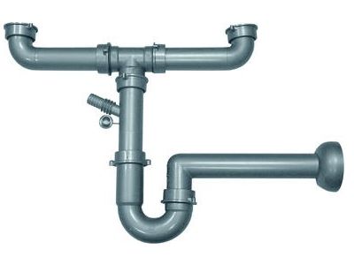 Sifon Franke F/2L pentru chiuveta cu 2 cuve egale