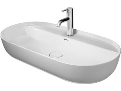 Lavoar tip bol Duravit Luv 80x40cm, fara preaplin, montare pe blat