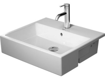 Lavoar Duravit Vero Air 55x47, montare in blat, finisaj WonderGliss