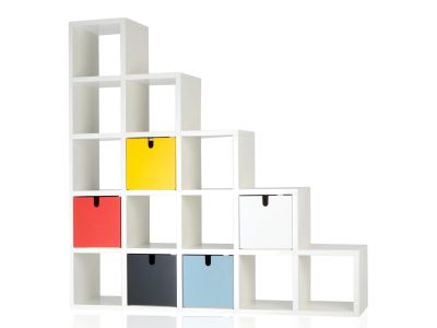 Biblioteca Kartell Polvara design Giulio Polvara, 196x196x35.5cm, alb
