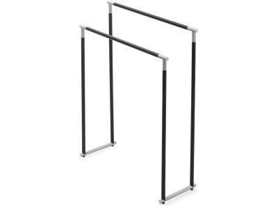 Suport prosop dublu Decor Walther Club HAK1 de podea, 87x70x25cm, negru mat-crom