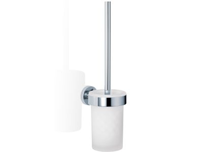 Perie WC cu suport Decor Walther Basic cu prindere pe perete, crom