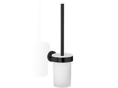 Perie WC cu suport Decor Walther Basic cu prindere pe perete, negru mat
