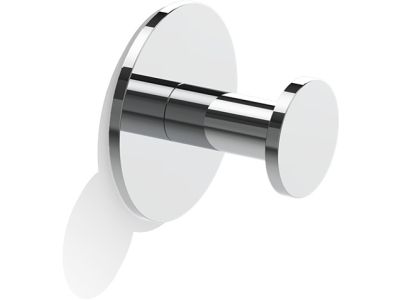 Cuier de baie Decor Walther Basic, prindere fara gauri, crom
