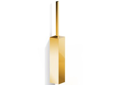 Perie WC cu suport Decor Walther Corner cu prindere pe perete, h 54cm, gold 24k