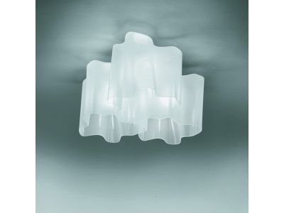Plafoniera Artemide Logico Mini design Gerhard Reichert , Michele De Lucchi, alb