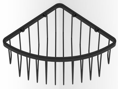 Etajera de colt Decor Walther, negru mat