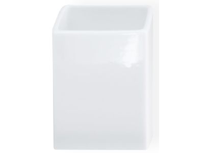 Pahar suport Decor Walther Porzellan Square DW610, 10.5 x 6 x 6cm, alb