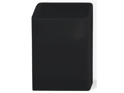 Pahar suport Decor Walther Porzellan Square DW610, 10.5 x 6 x 6cm, negru