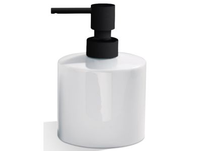 Dozator sapun lichid Decor Walther Porzellan DW 520, 430ml, alb-negru mat