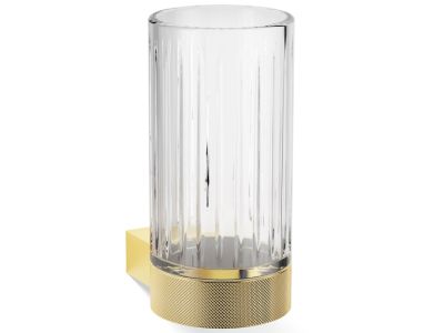 Pahar cu suport de perete Decor Walther Club WMG, 12.5cm, cristal fatetat, auriu 24k